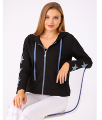 Denim Star Zip Up Jacket