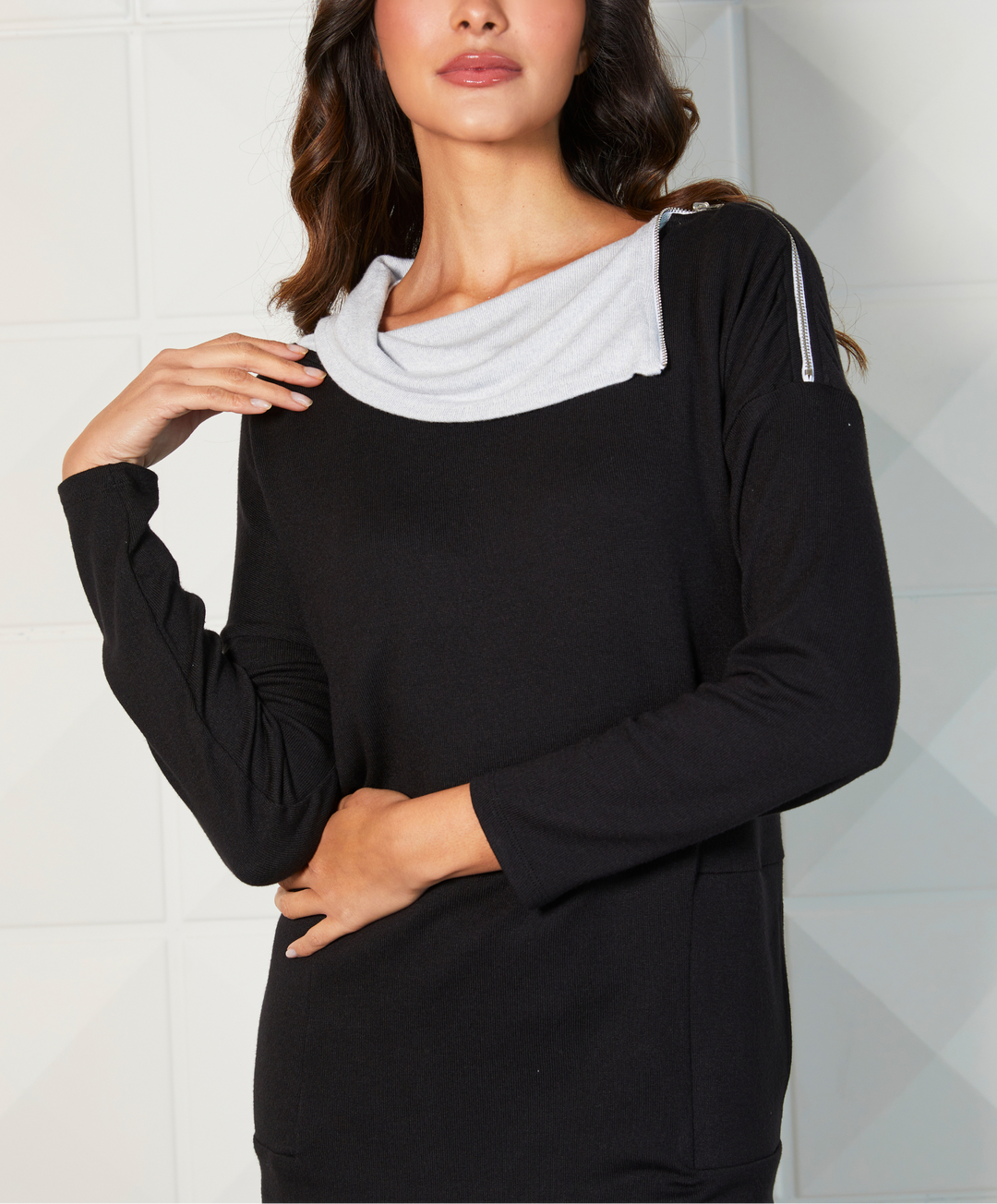 Zip Neck Top