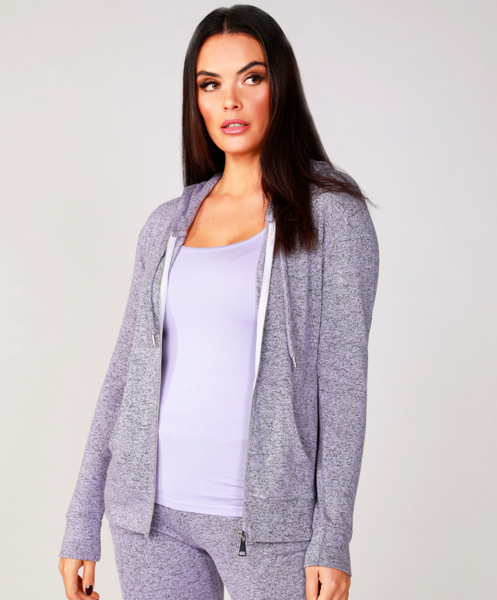 Melange Zip Hoodie