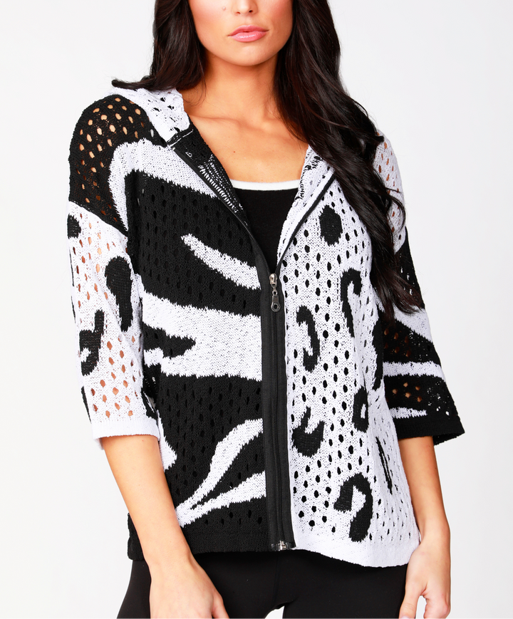 Crochet Safari Zip Hoodie